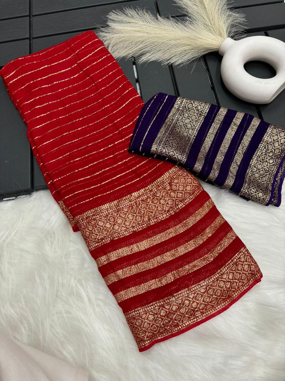 Pure Viscose Georgette Saree
