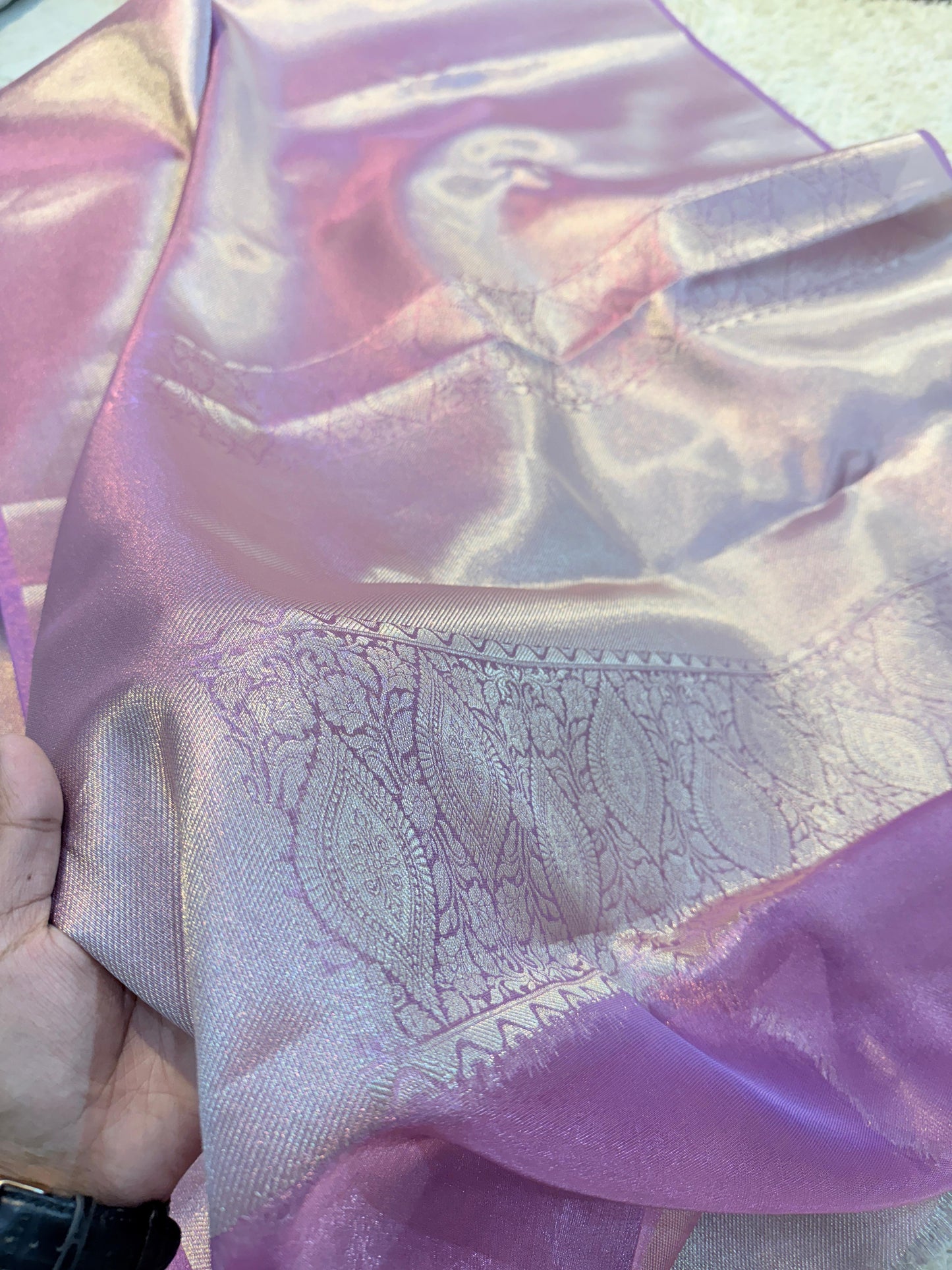 Jyotika Mam Inspired saree in new colour
Banarasi Tissue tanchui Soft Silk Saree