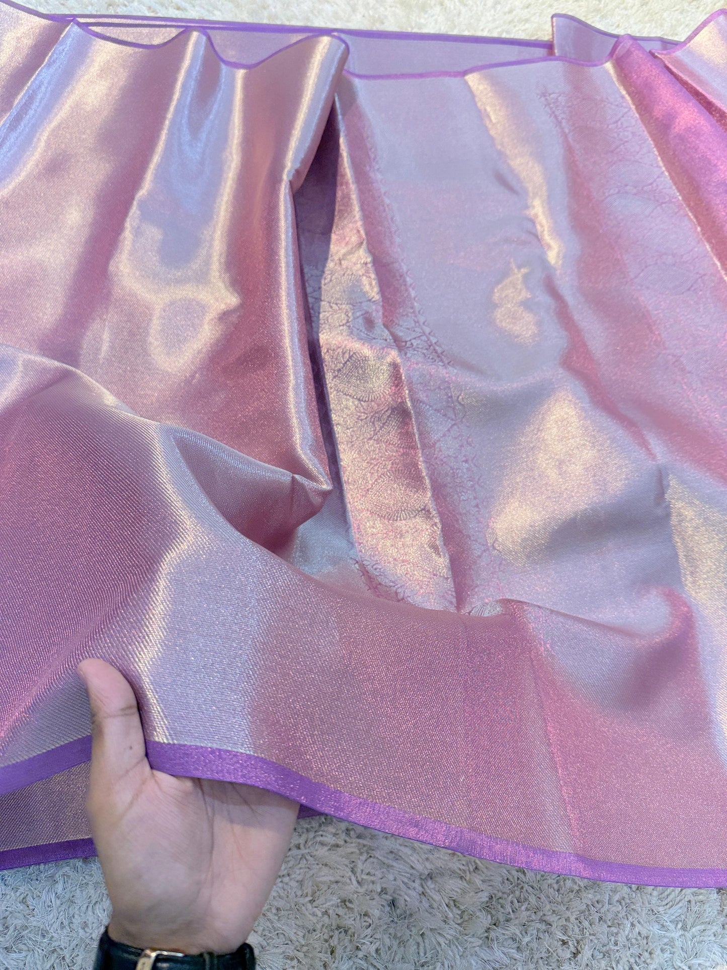 Jyotika Mam Inspired saree in new colour
Banarasi Tissue tanchui Soft Silk Saree