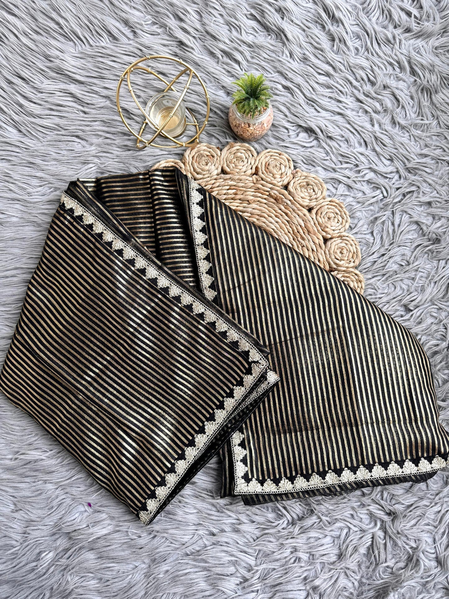 Organza Pure Weave Gold Zari Saree