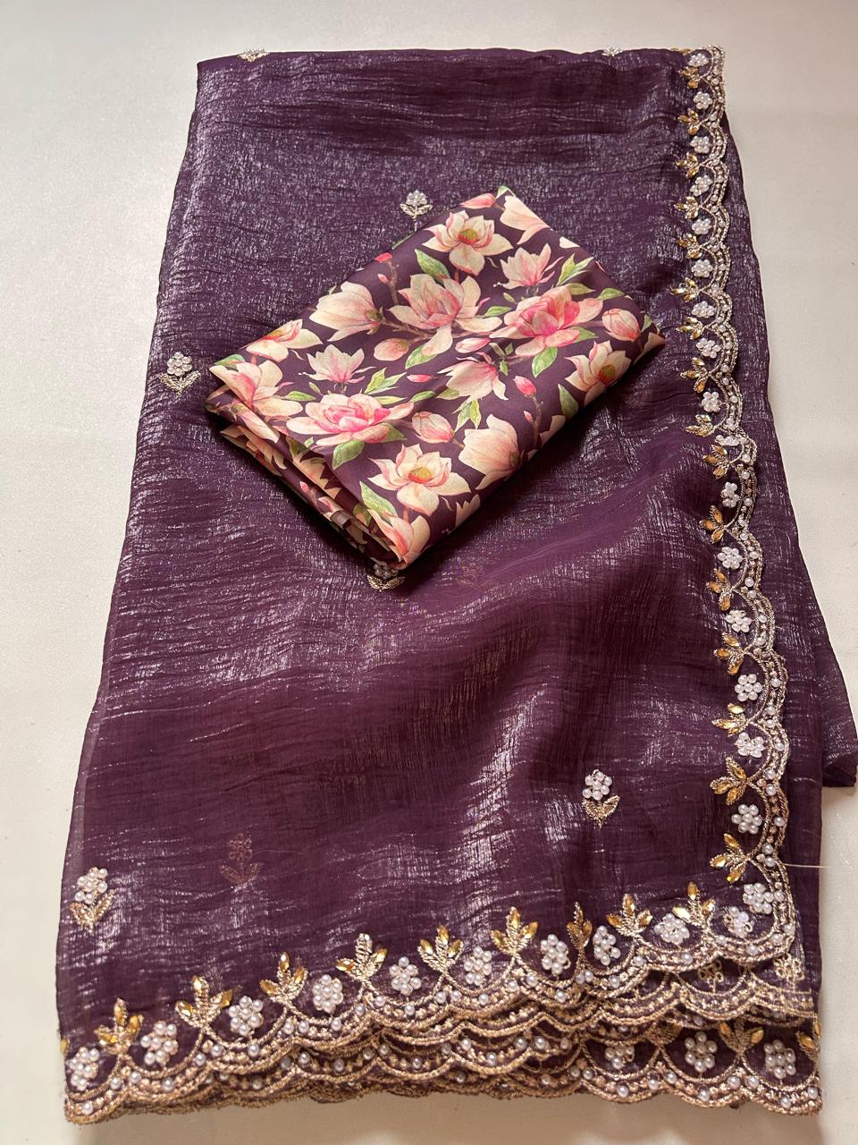 Chiffon Crush Saree