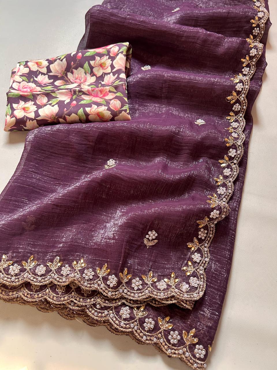 Chiffon Crush Saree
