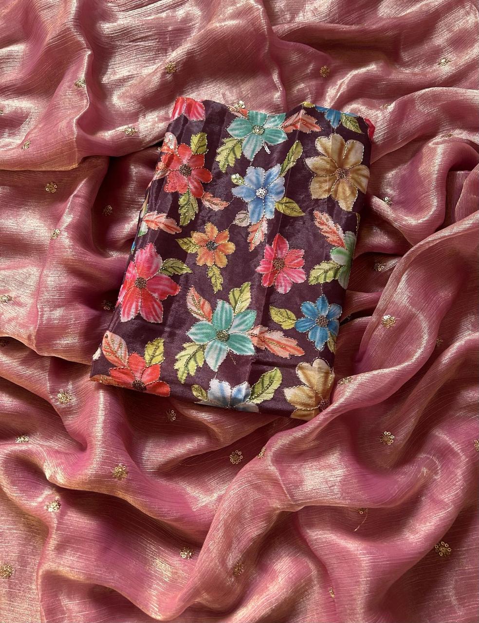 Space Chiffon Saree