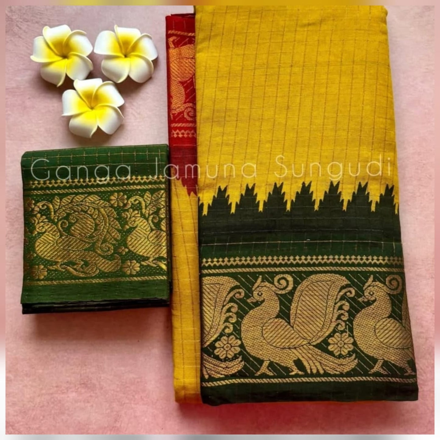Zari Kattam Sungudi Saree