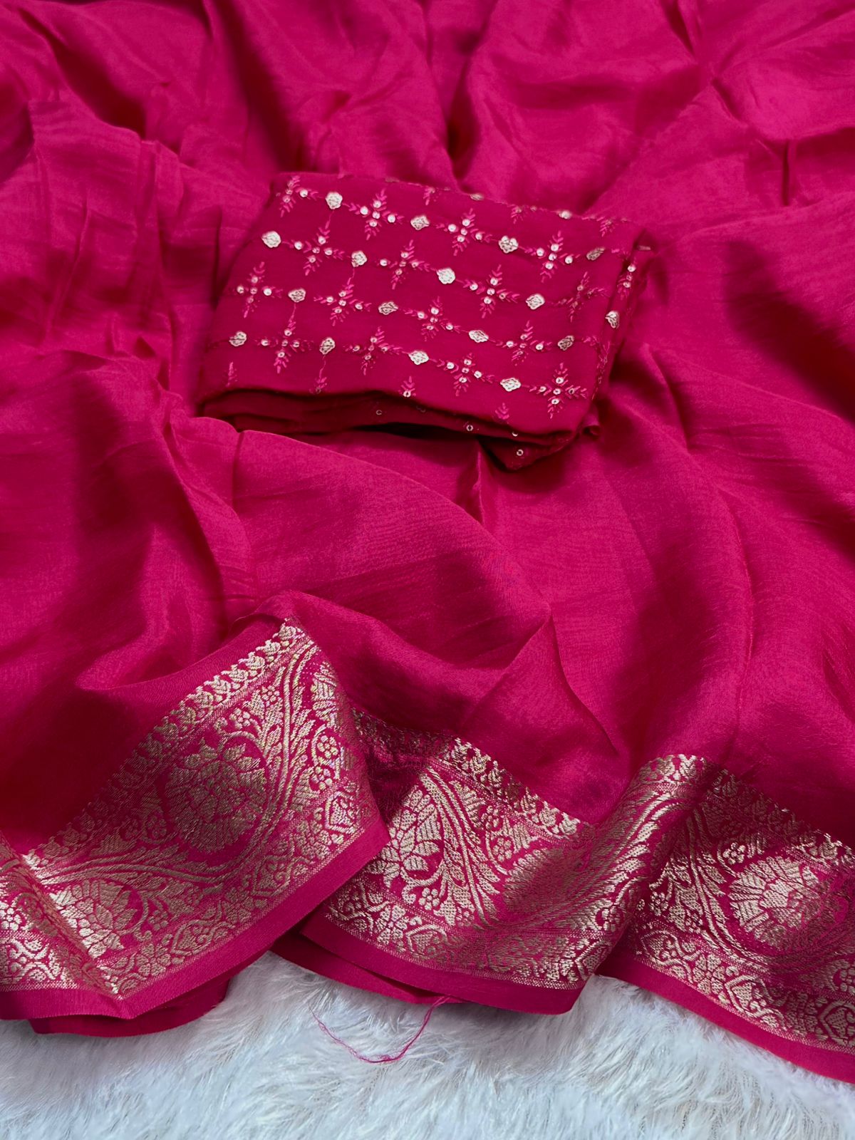 Viscose Paper Silk Saree