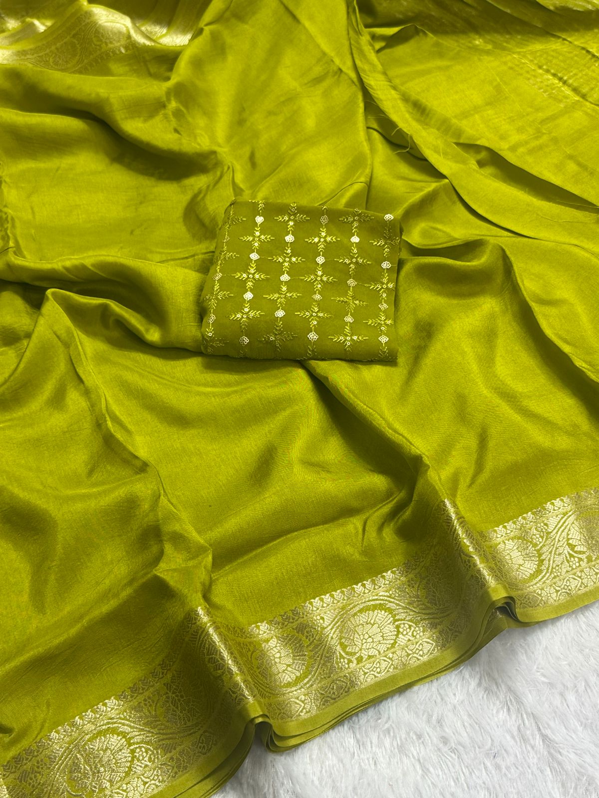Viscose Paper Silk Saree