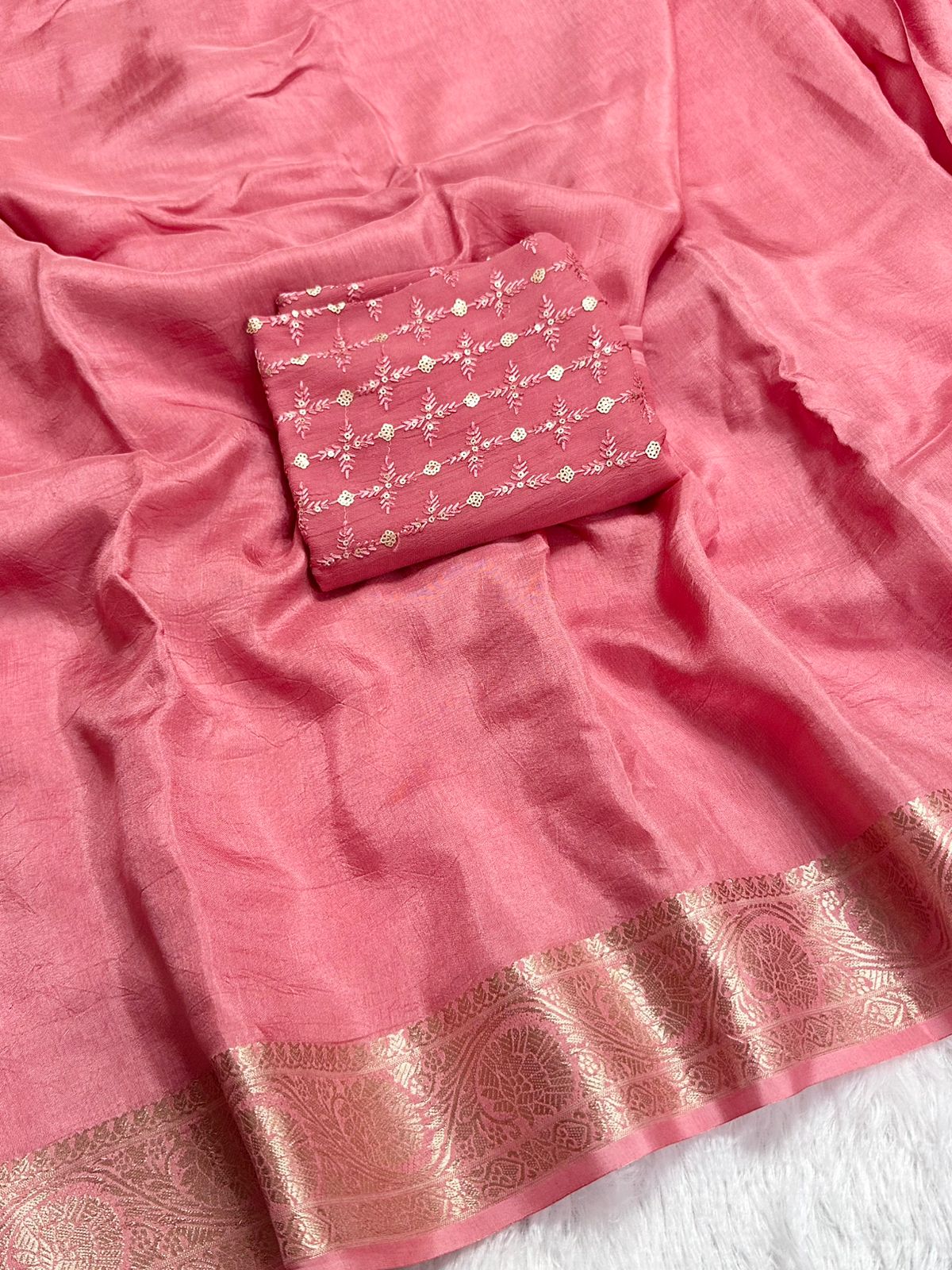 Viscose Paper Silk Saree