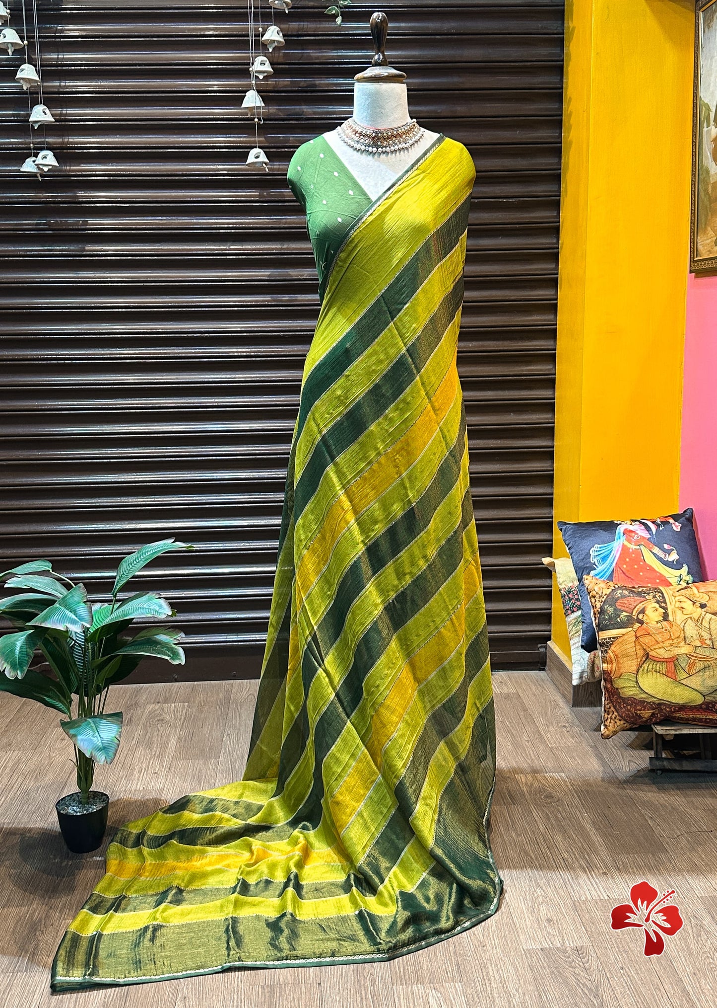 Lurex Chiffon Saree