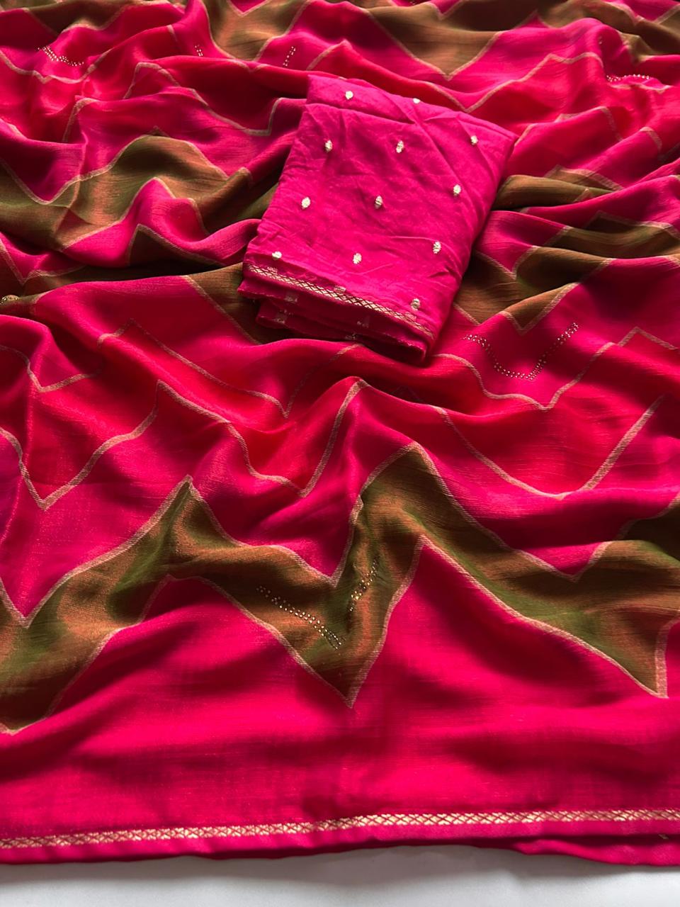 Lurex Chiffon Saree