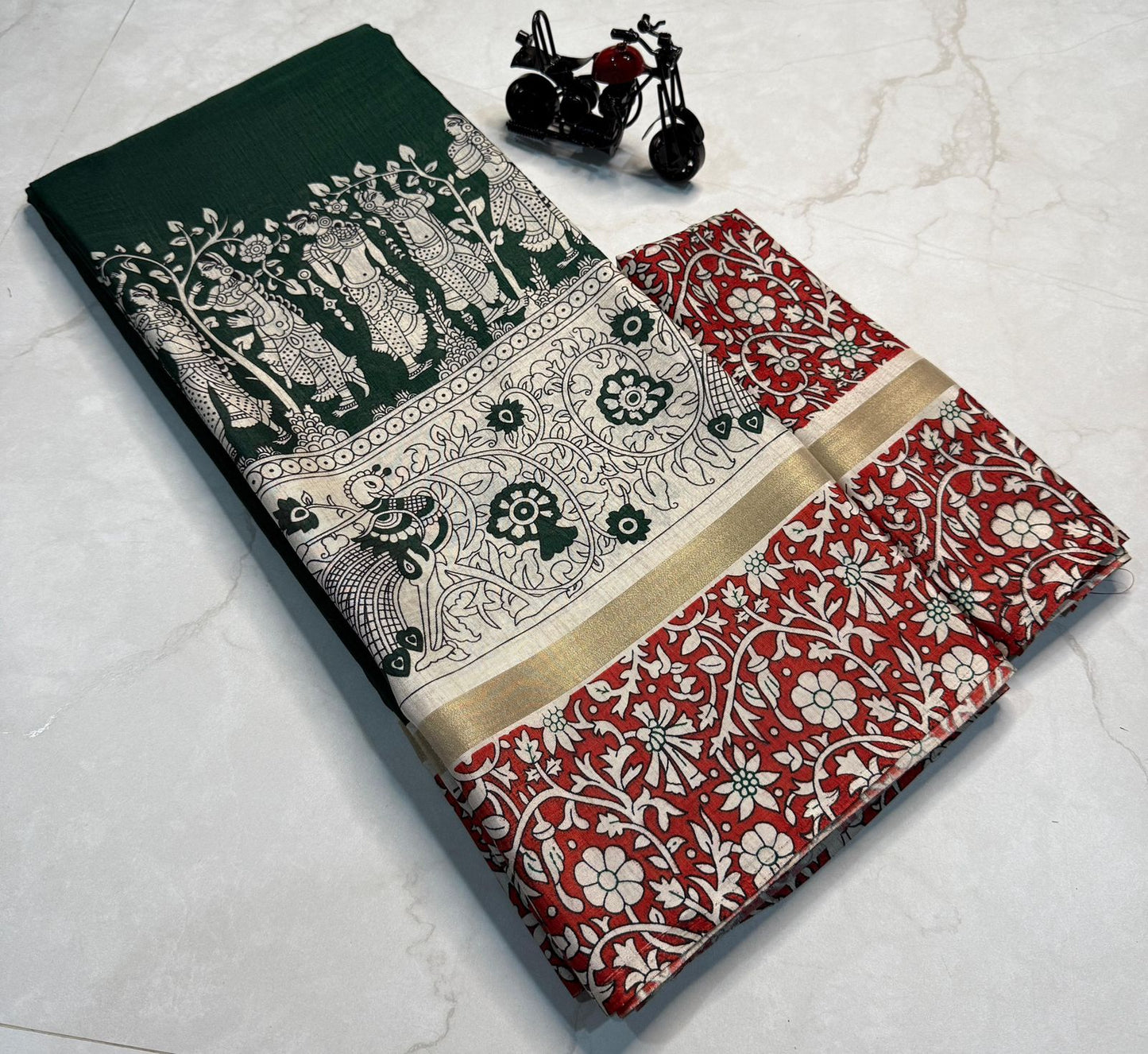 Kalamkari Crepe Saree