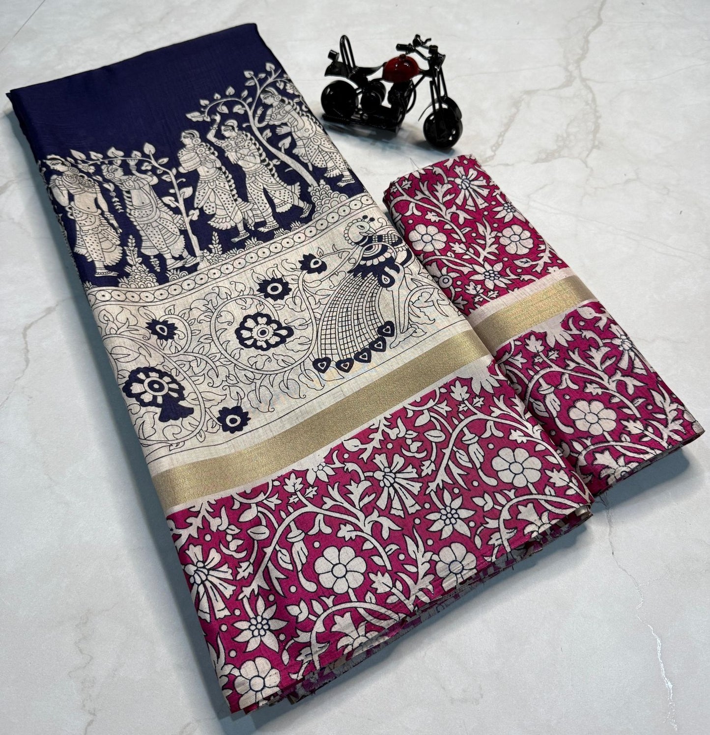 Kalamkari Crepe Saree