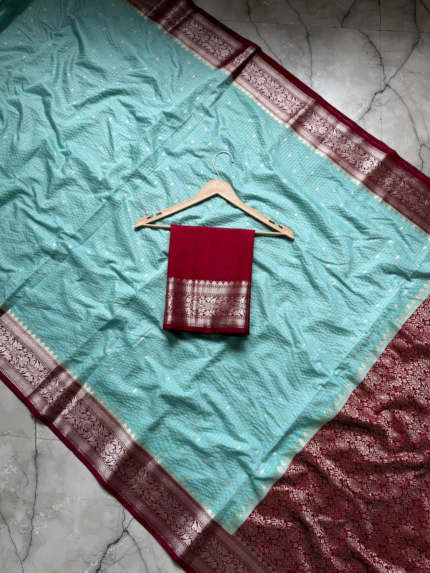 Banarasi Handloom Chinya Silk Saree