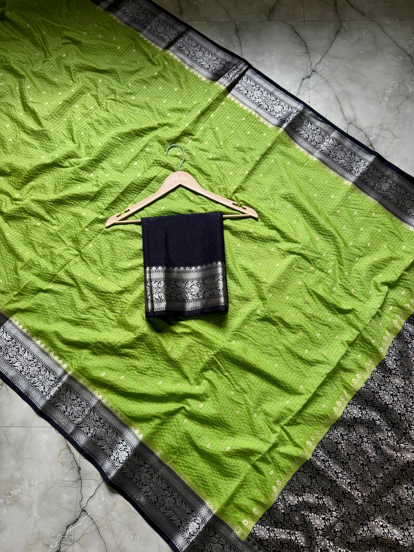 Banarasi Handloom Chinya Silk Saree