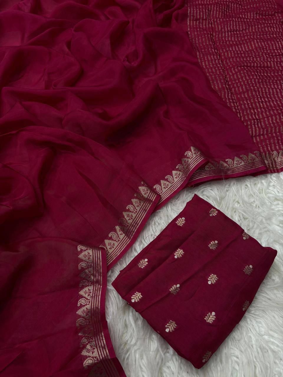 Viscose Crepe Silk Saree