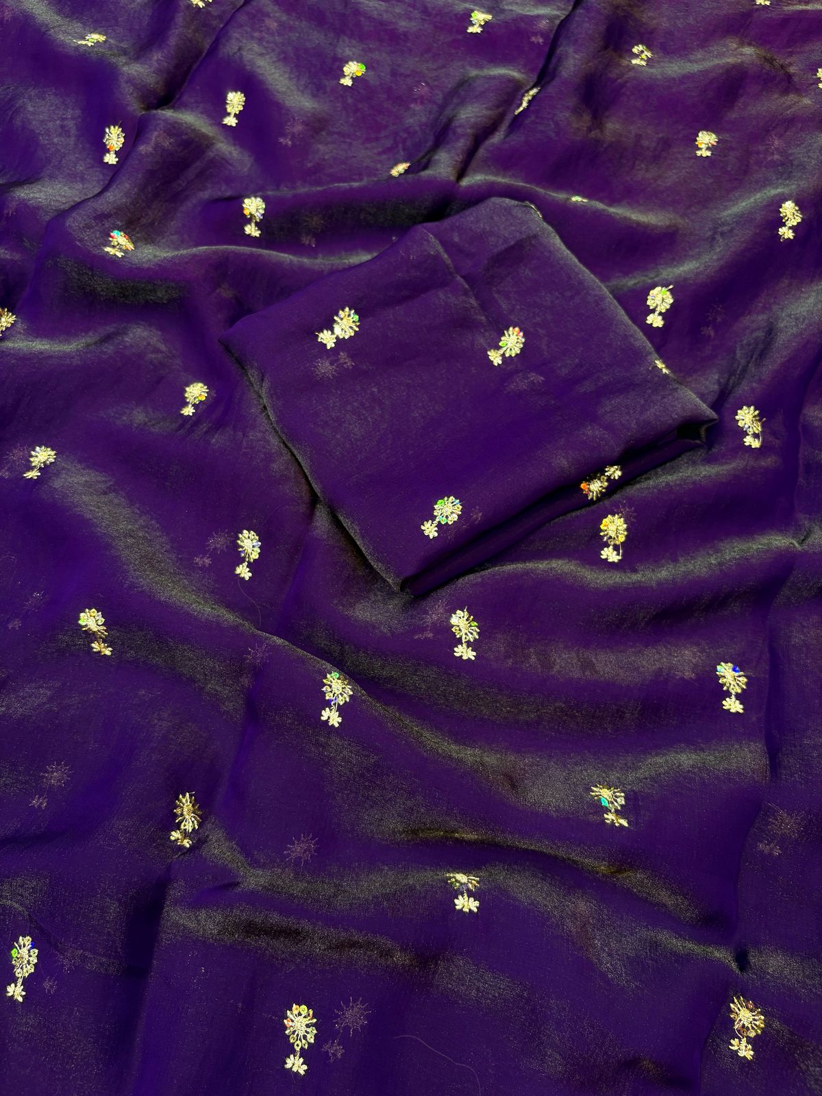 Two Tone Space Silk Saree