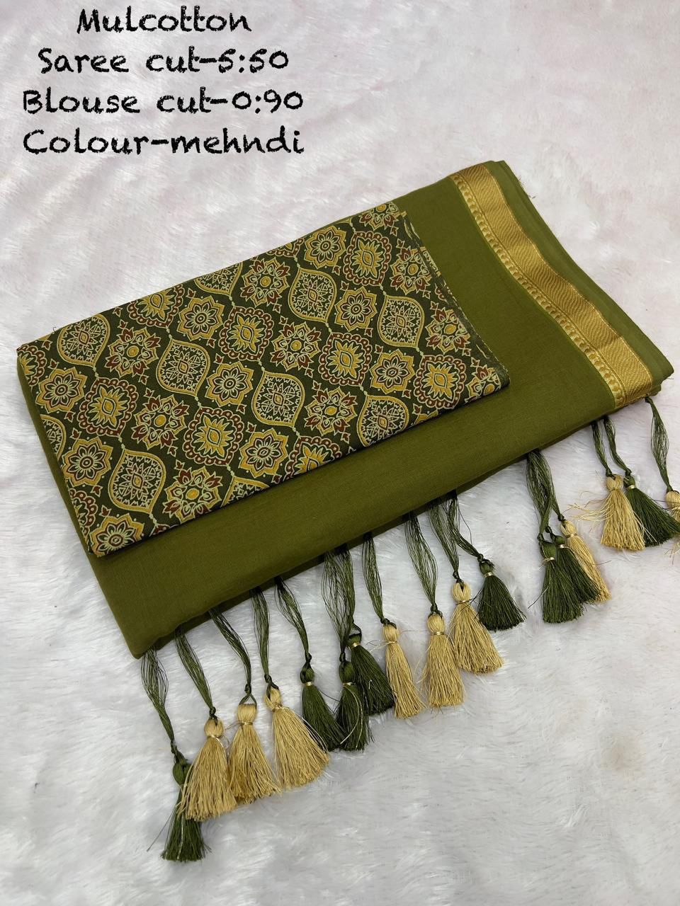 Ajrakh Soft Mul Cotton Saree