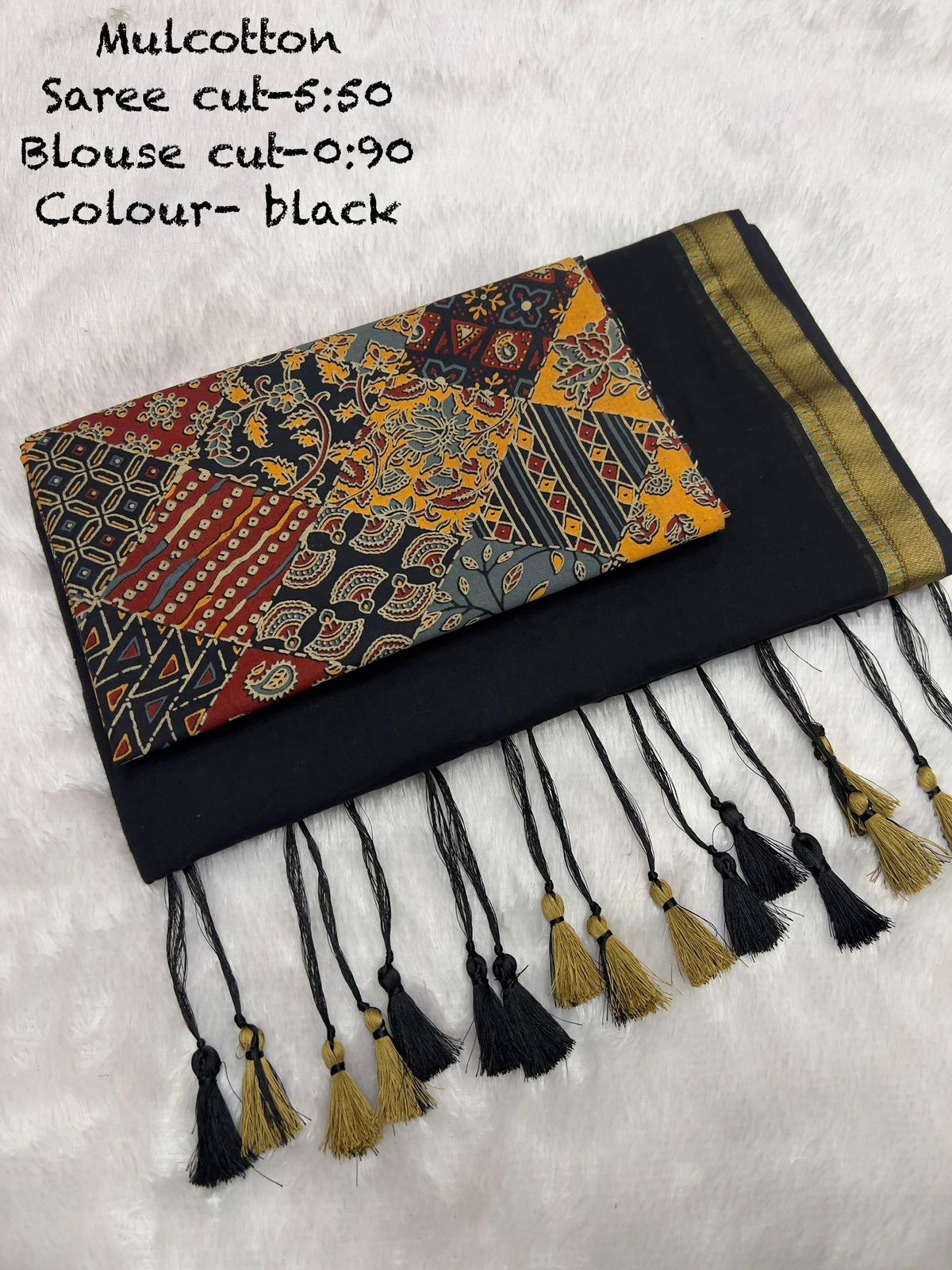 Ajrakh Soft Mul Cotton Saree
