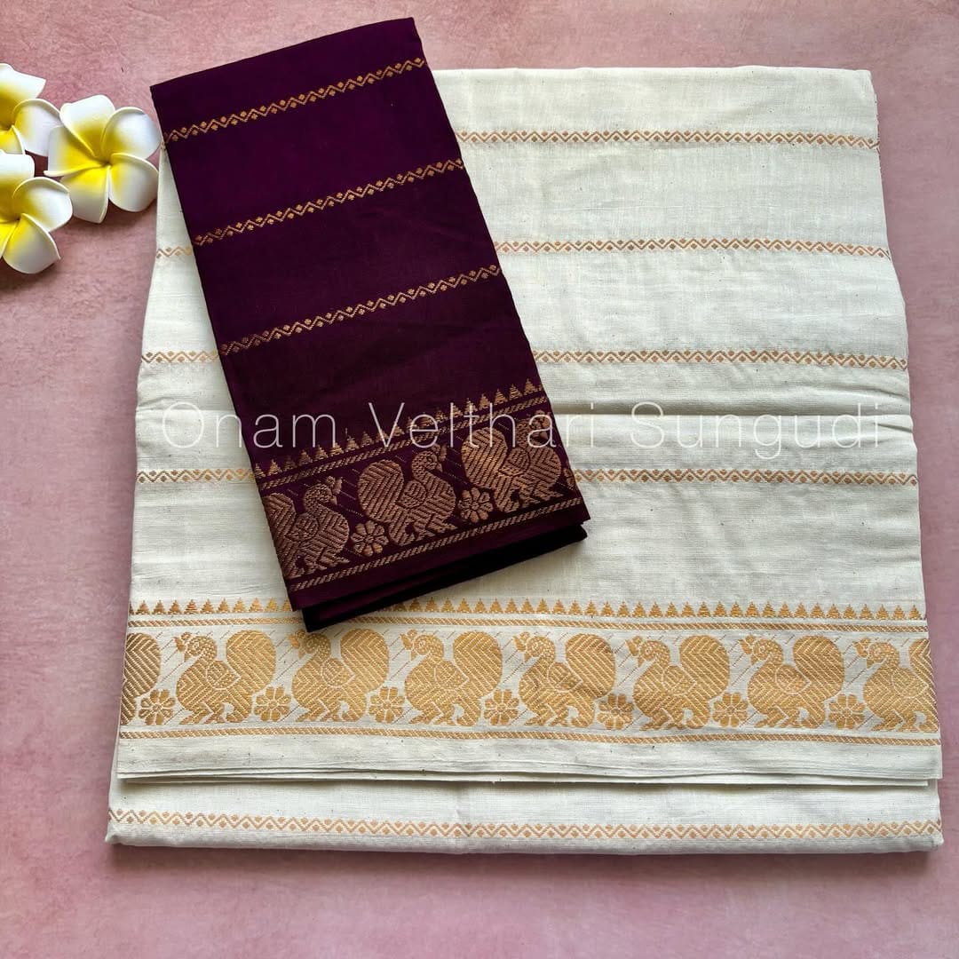 Velthari Sungudi Cotton Saree