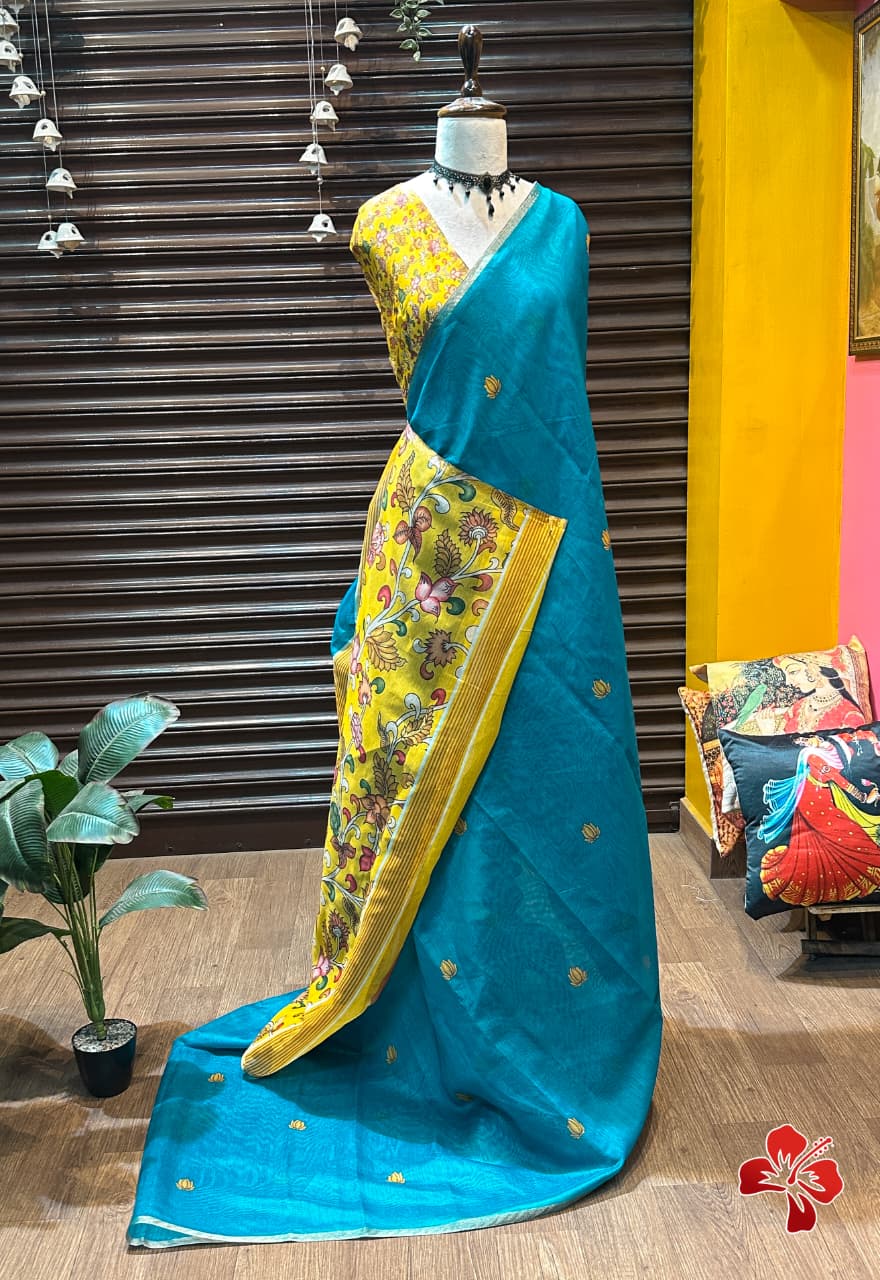 Chanderi Linen Saree