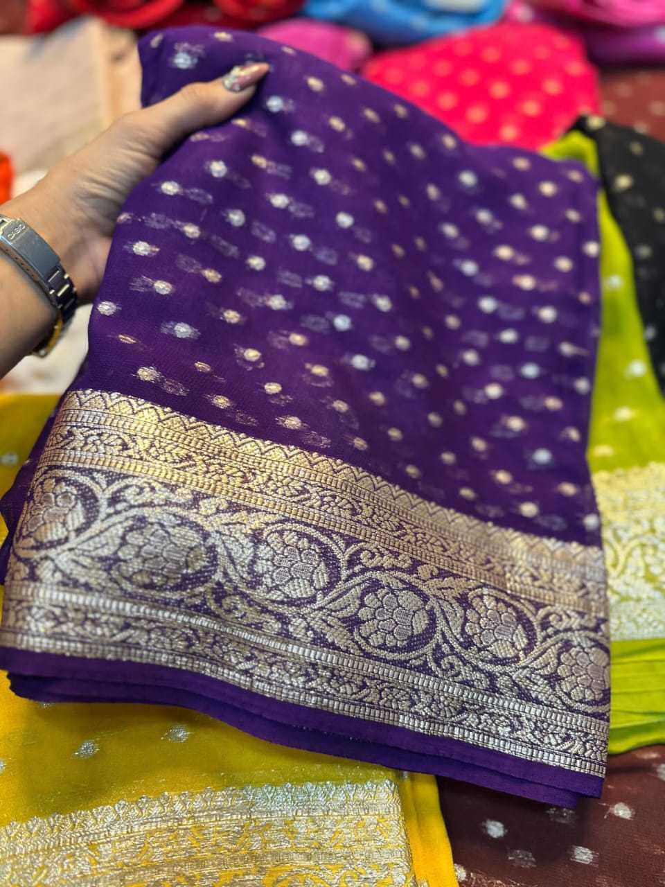 Viscose Georgette Saree