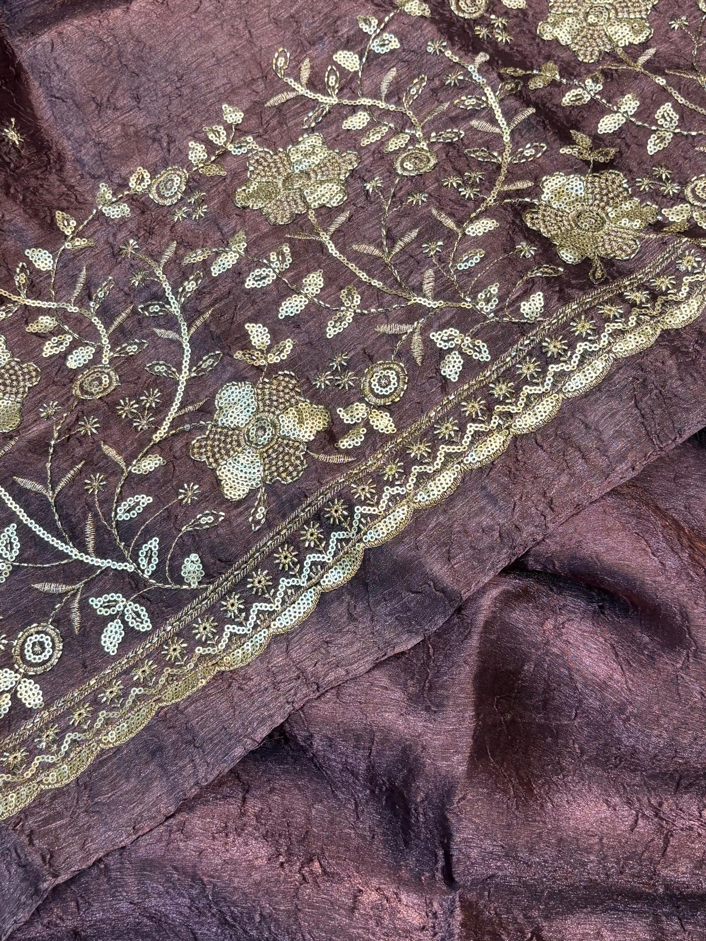 Fancy Crush Salsa Saree