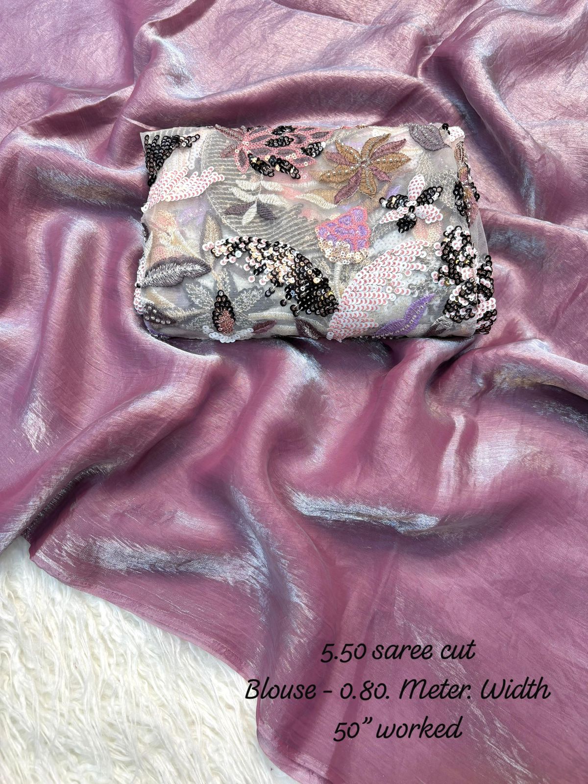 Soft Fendi Satin Silk Saree