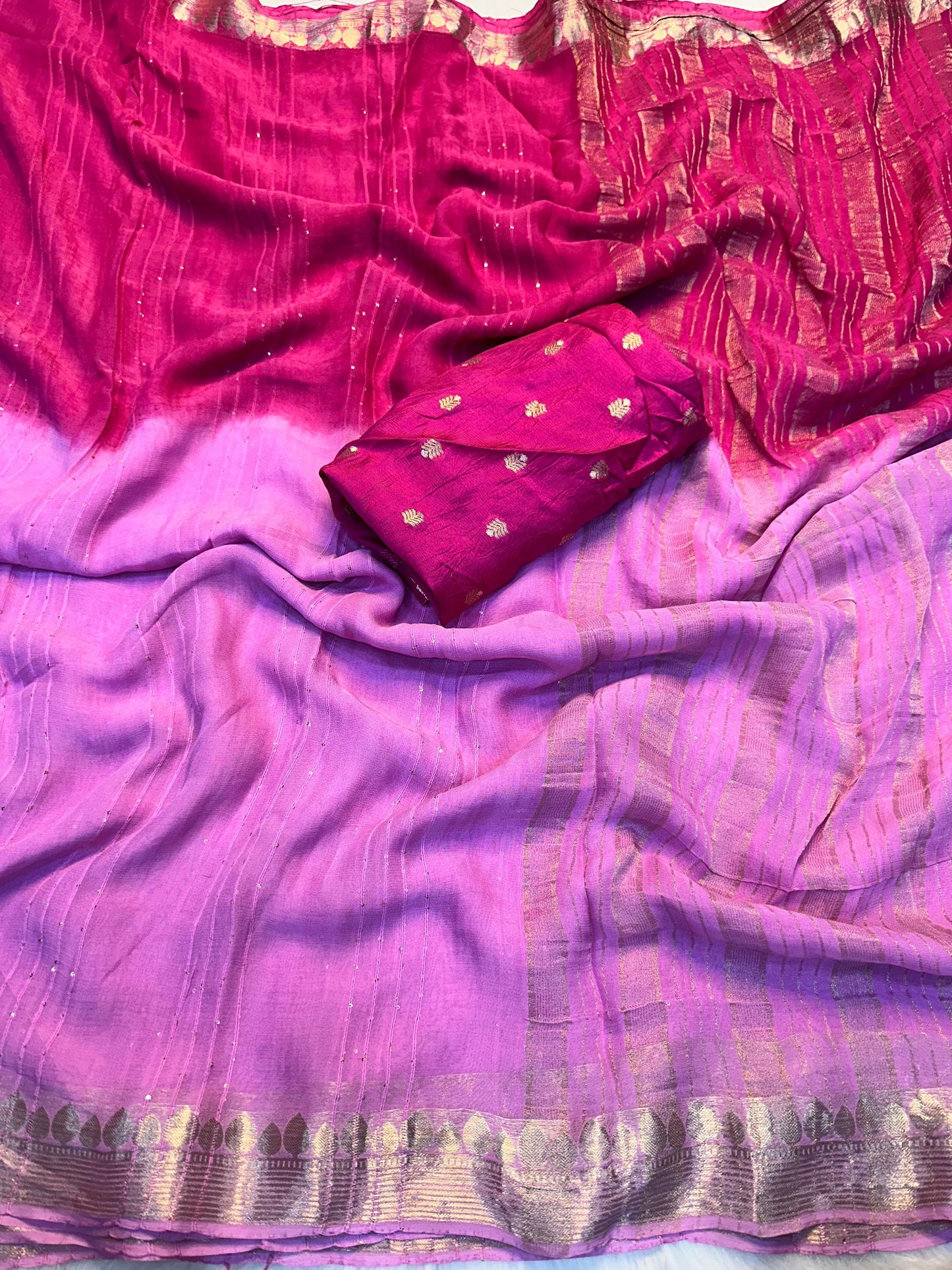 Georgette Shaded Colour Saree