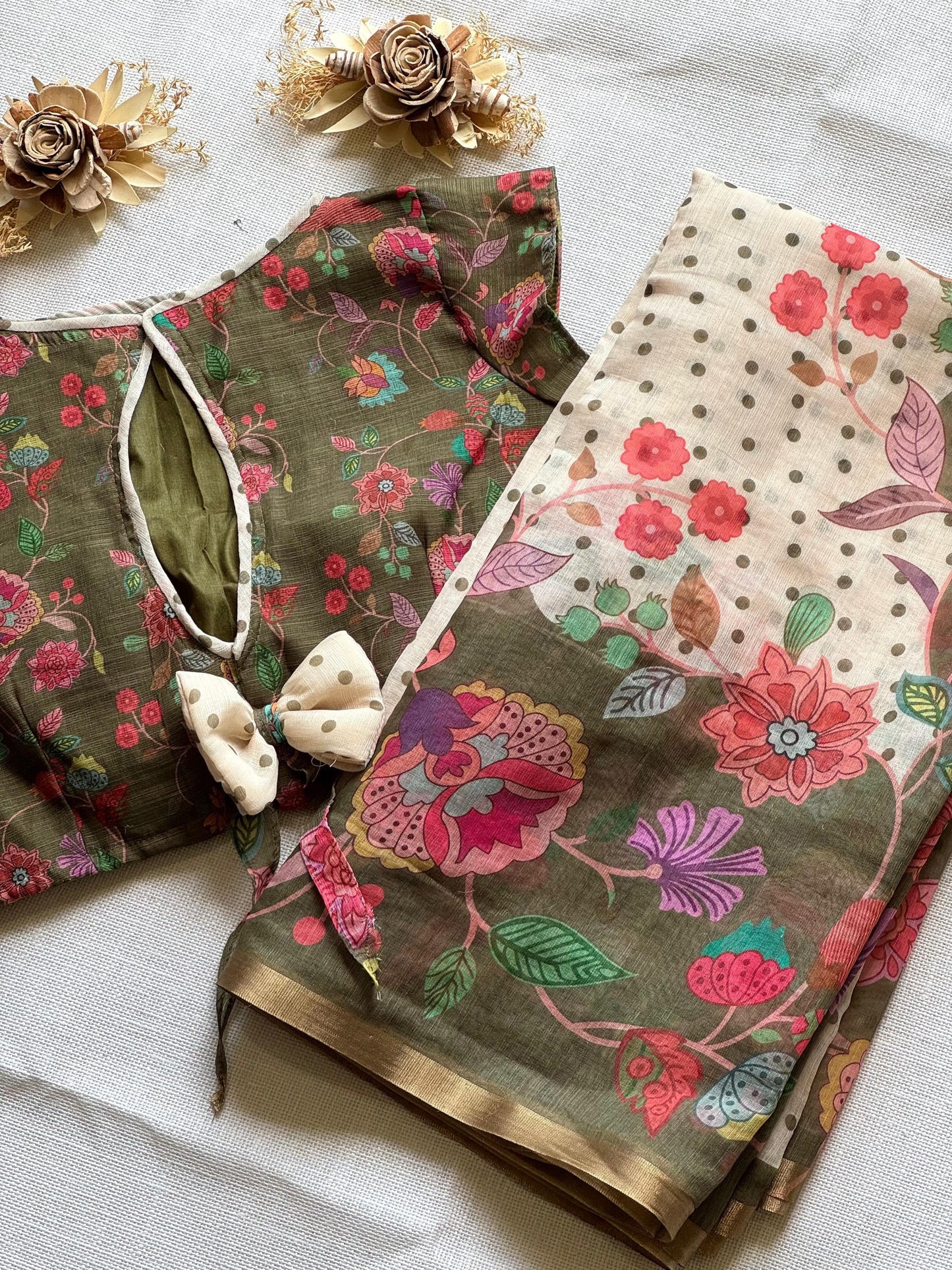 Linen Saree With Print