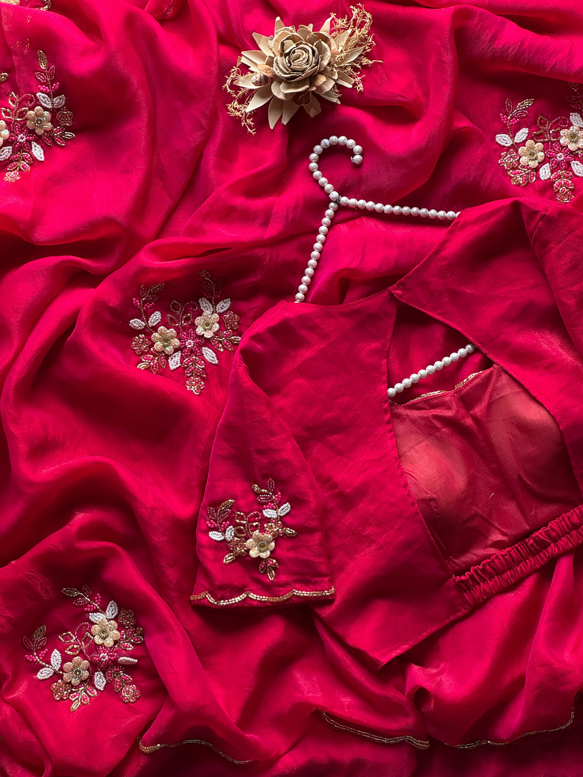 Moss Chiffon Silk Saree