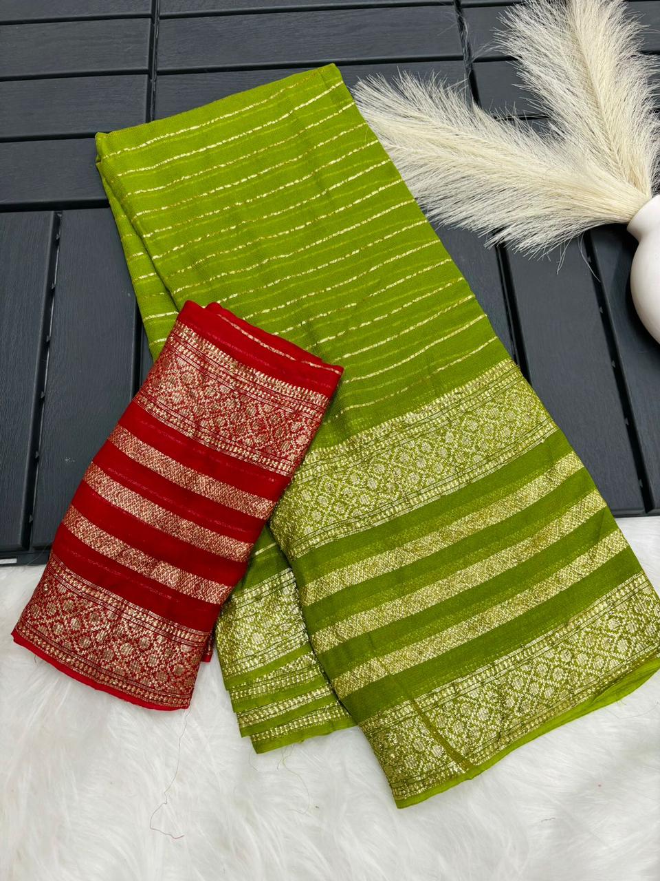 Pure Viscose Georgette Saree