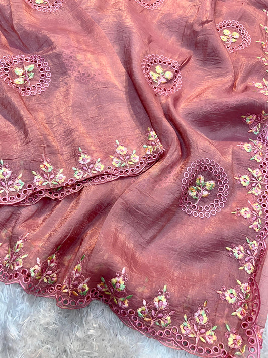 Tissue Crushed Saree