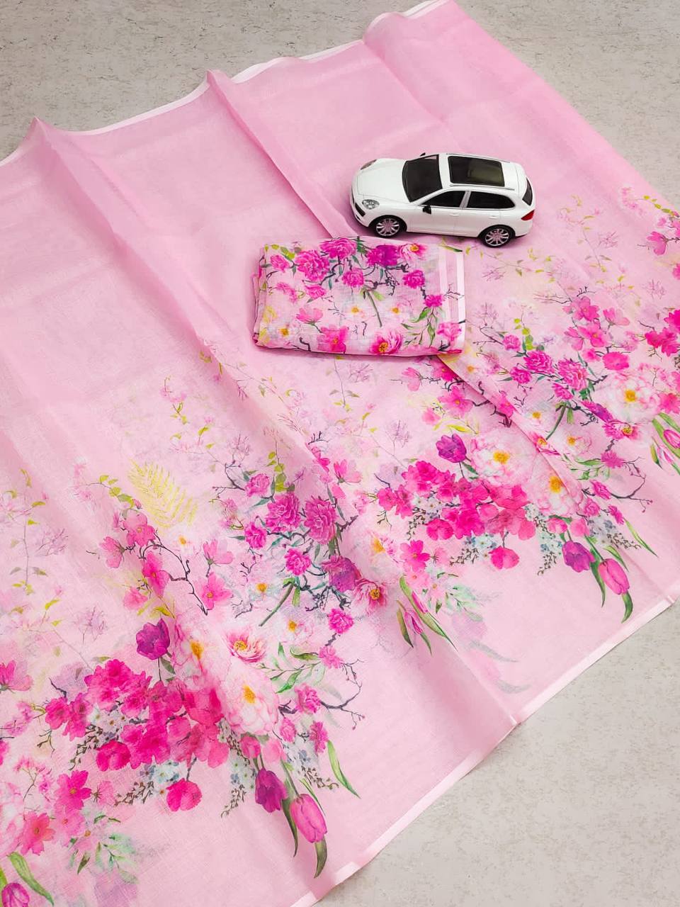 Linen Cotton Saree