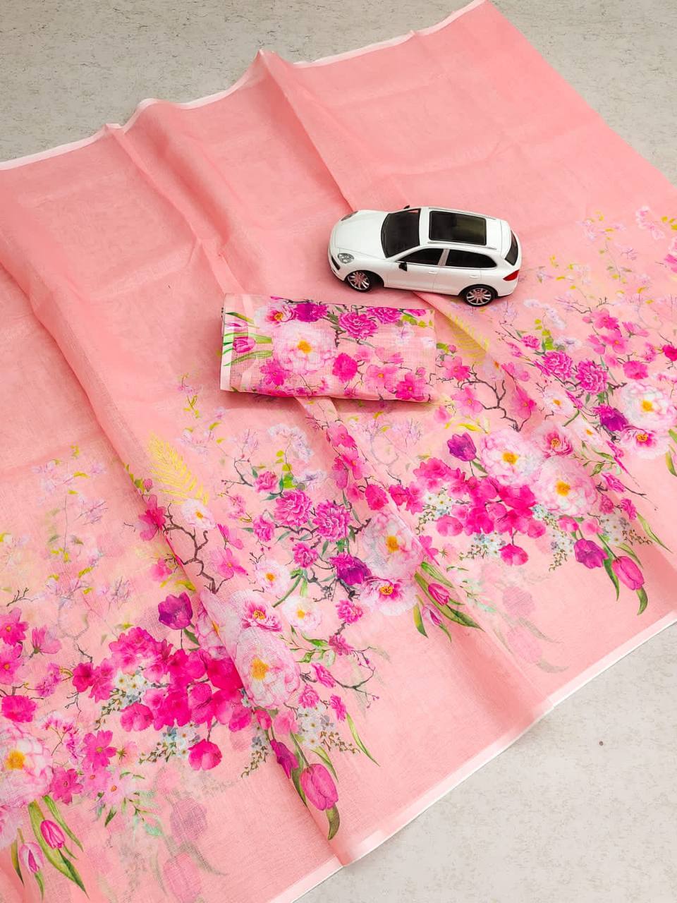 Linen Cotton Saree