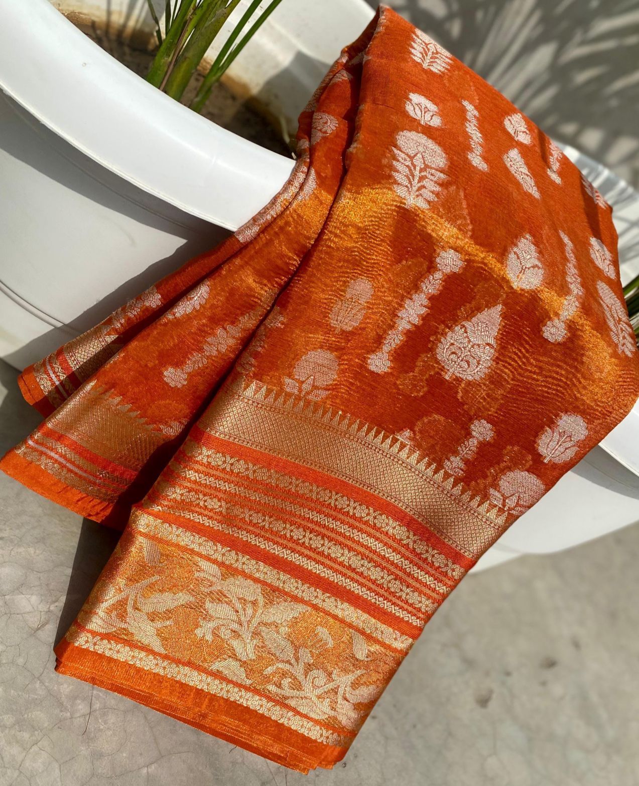 Banarasi Tissue Crush Katan Silk