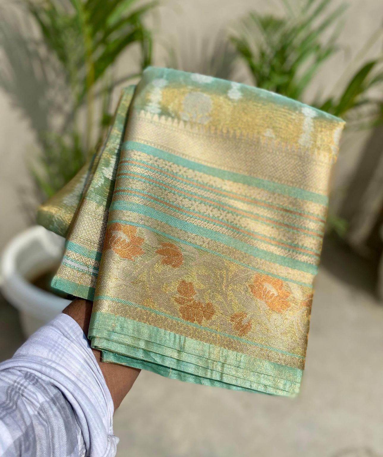 Banarasi Tissue Crush Katan Silk