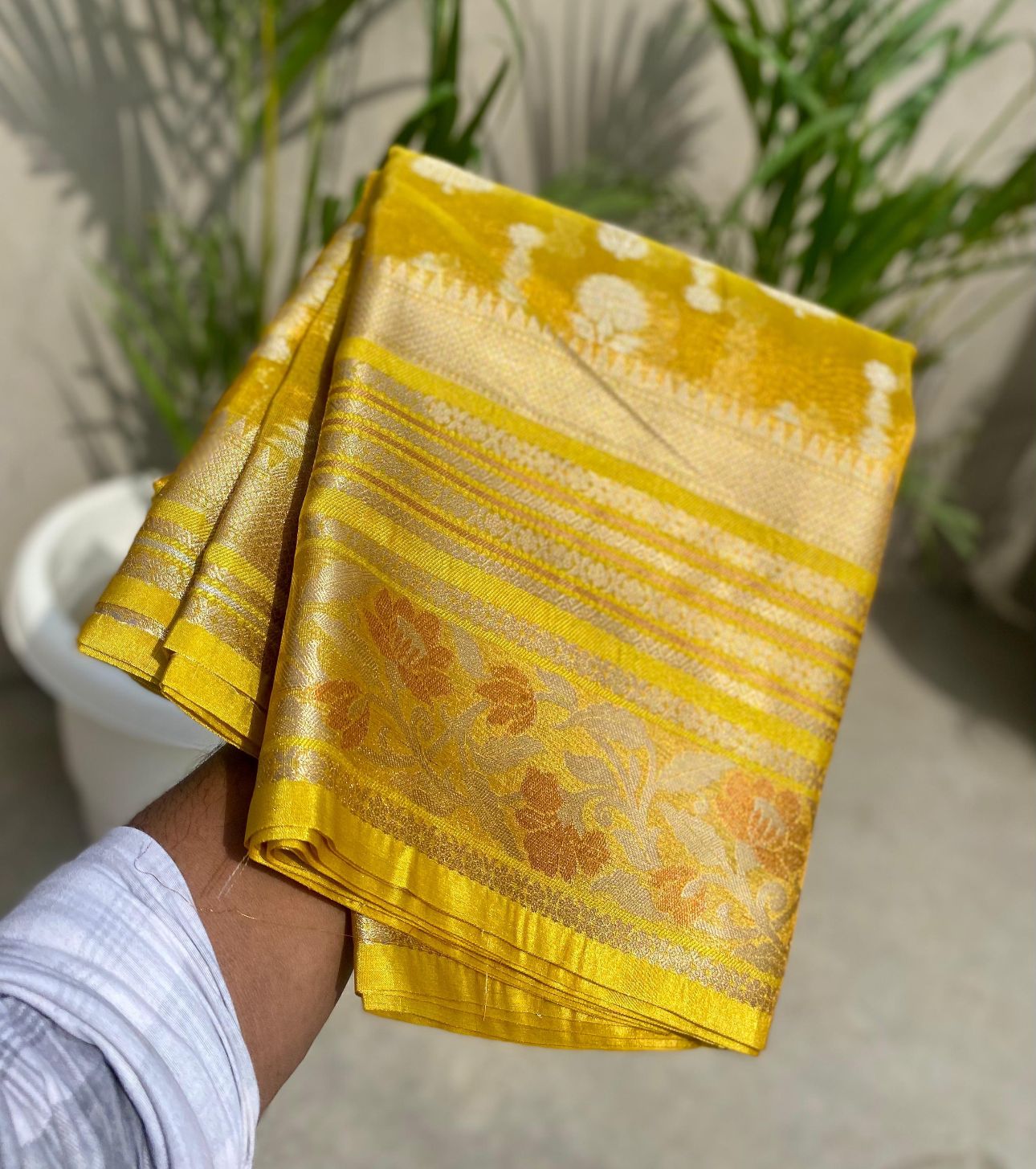 Banarasi Tissue Crush Katan Silk