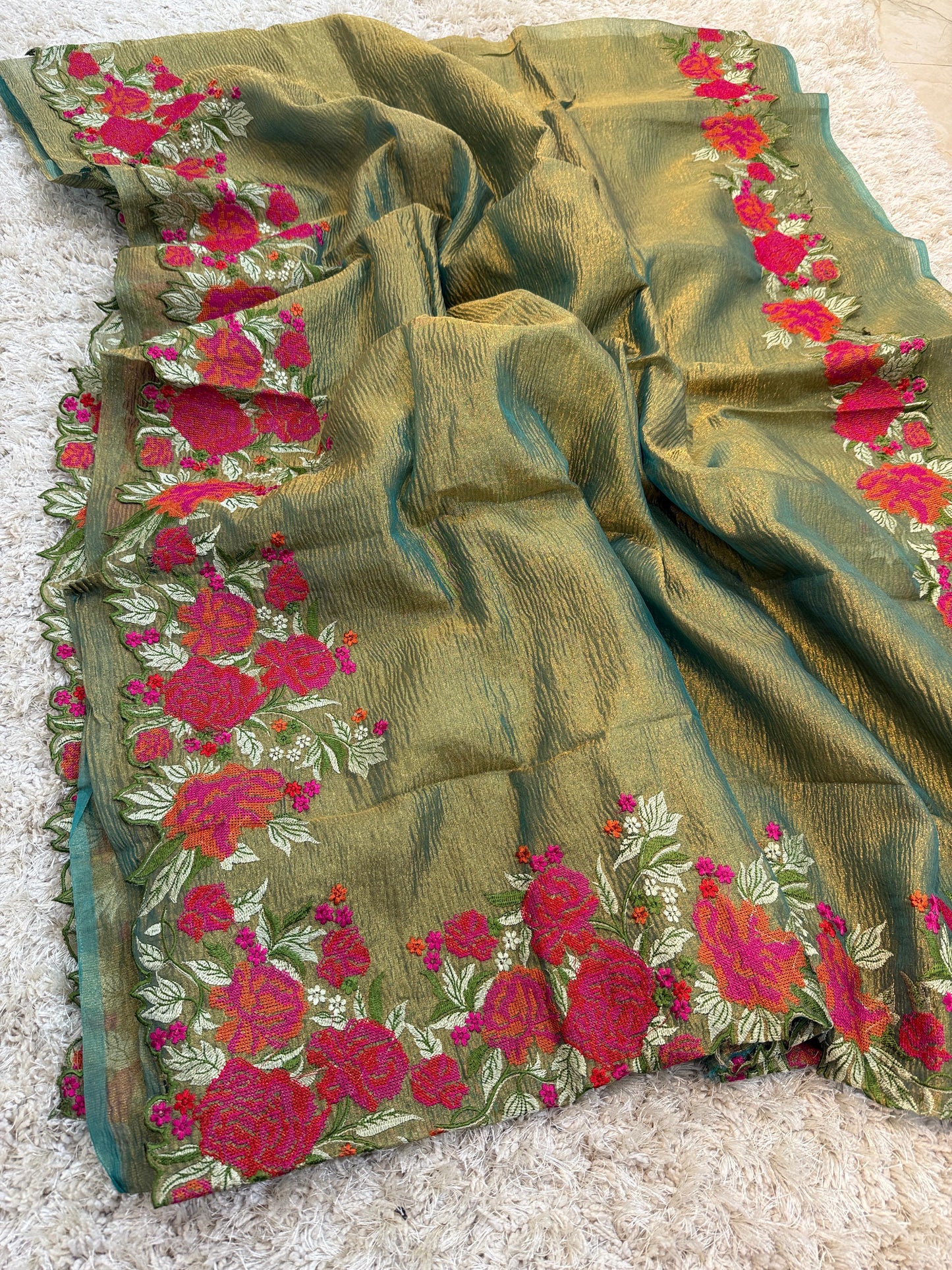 Tissue Silk Crochet Work