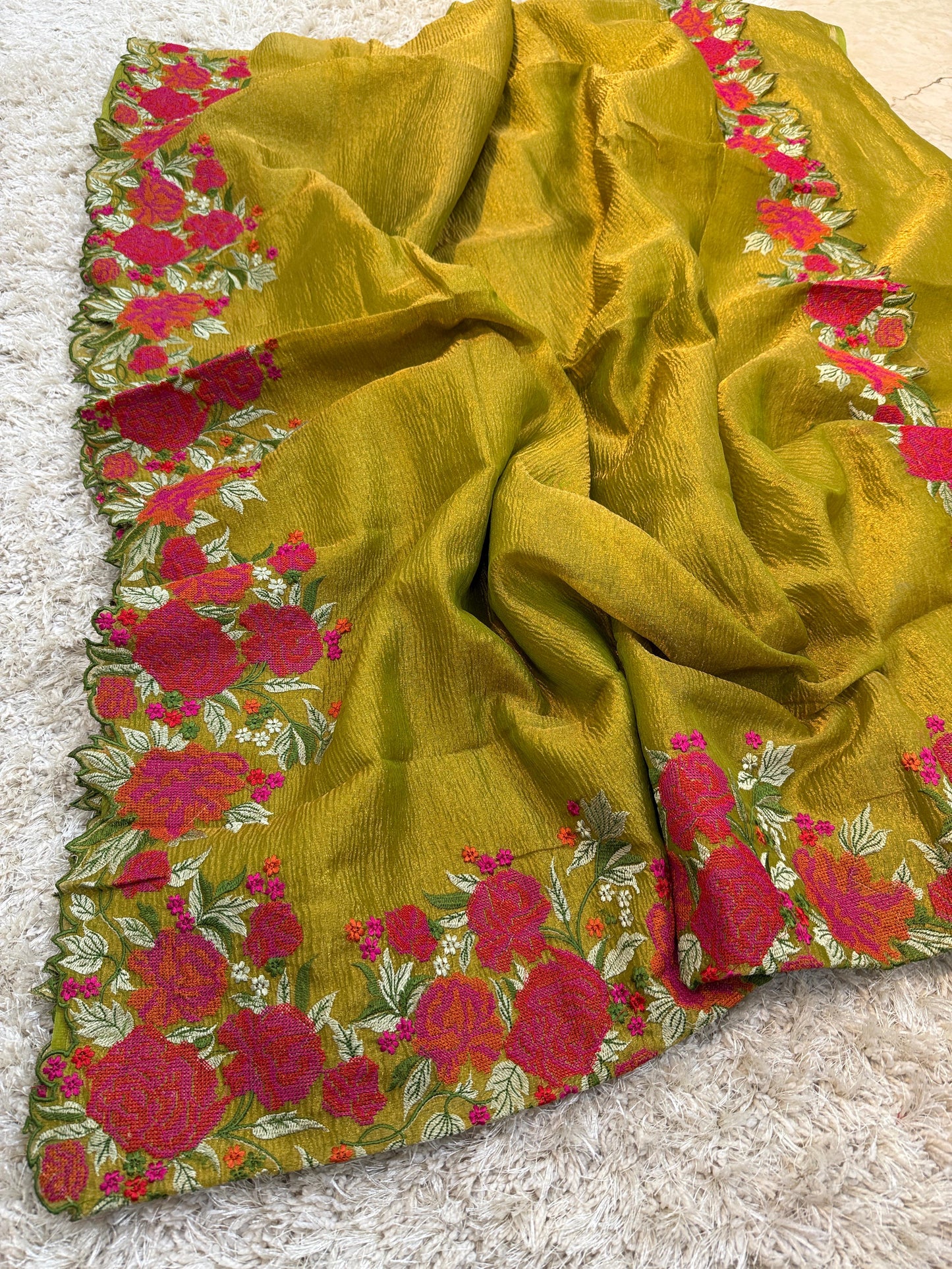 Tissue Silk Crochet Work