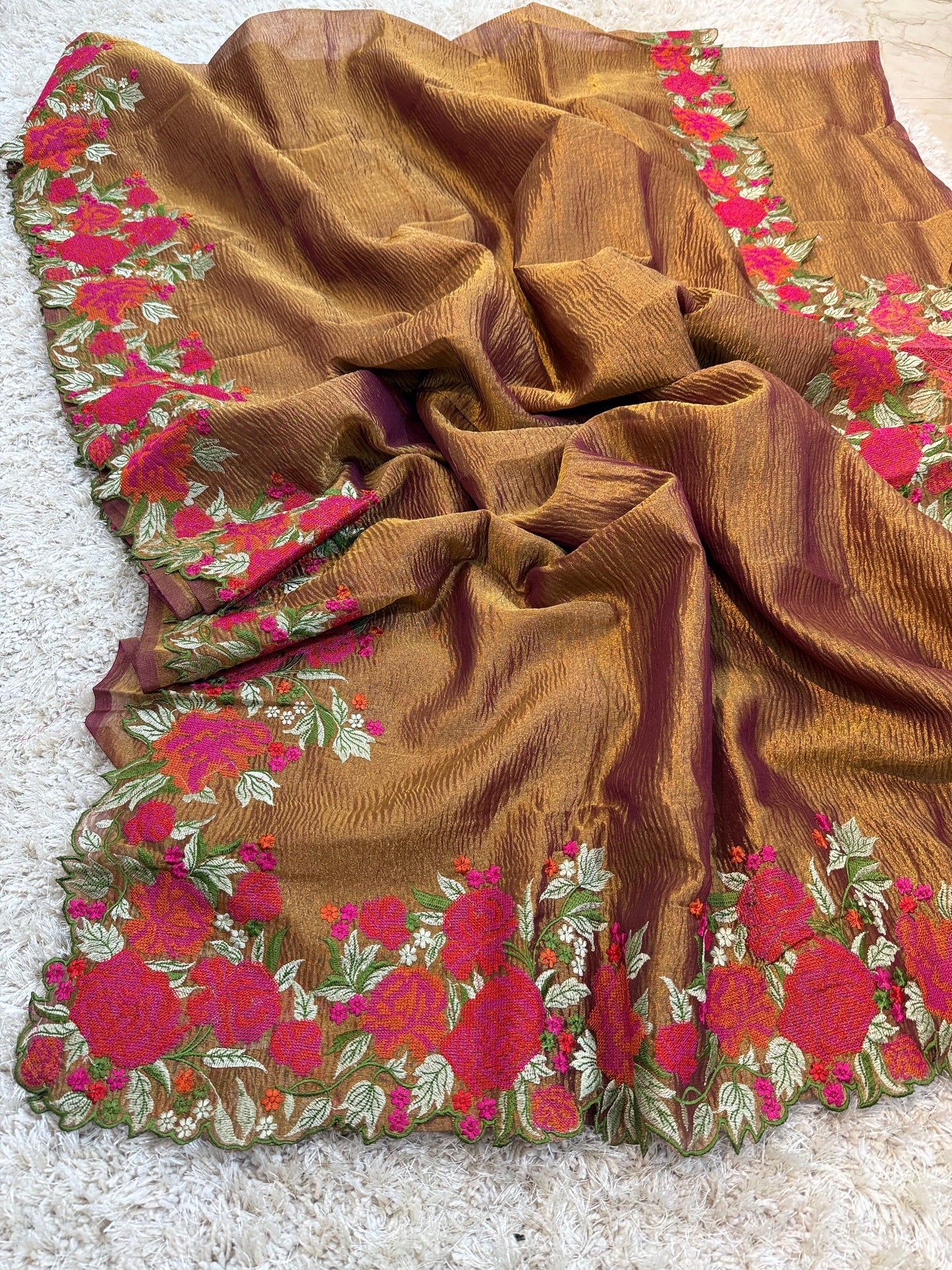 Tissue Silk Crochet Work