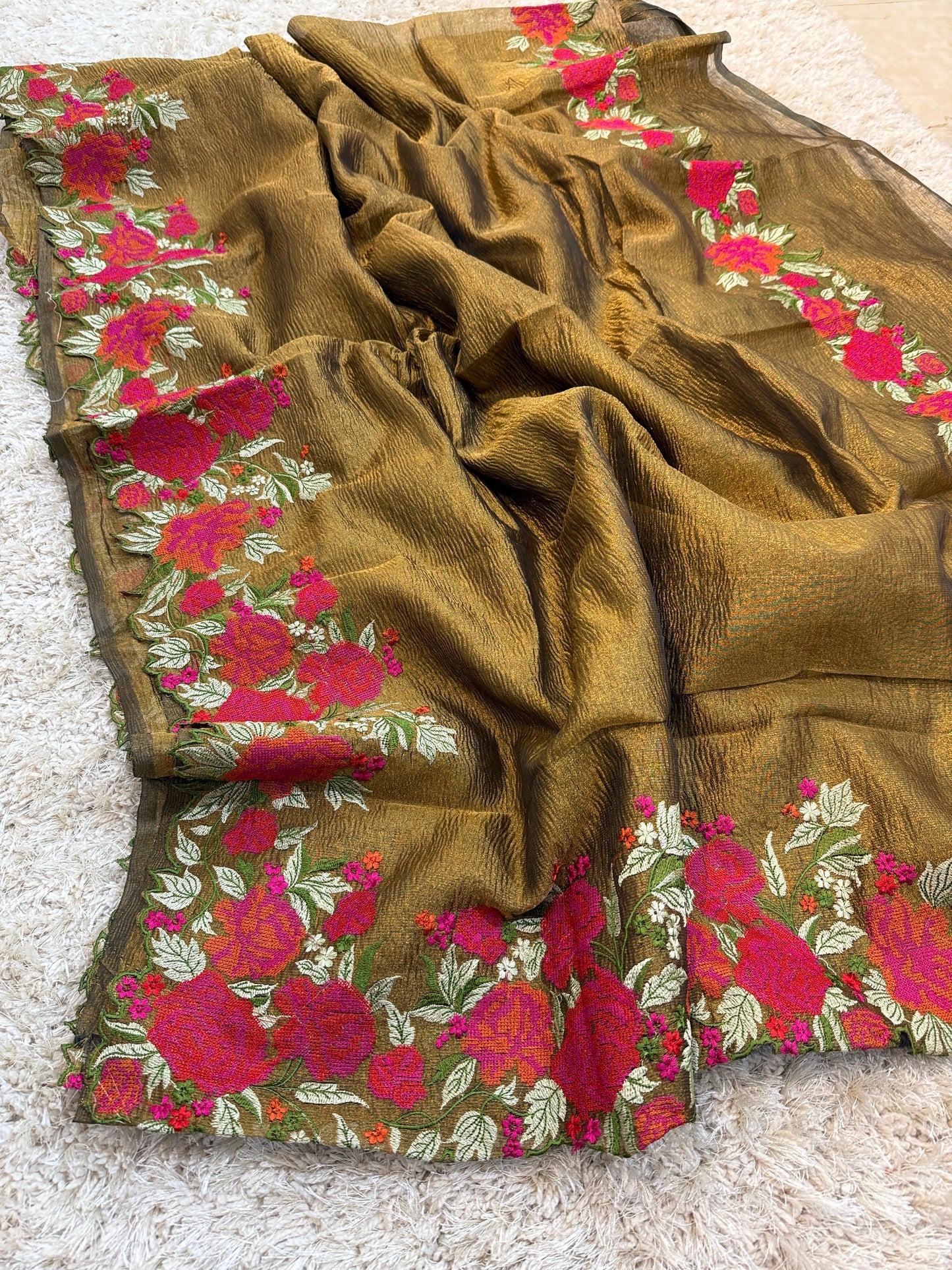 Tissue Silk Crochet Work