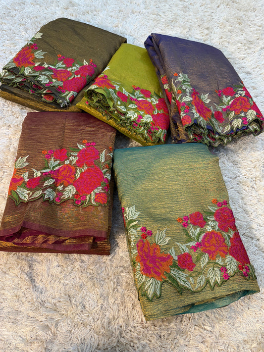 Tissue Silk Crochet Work