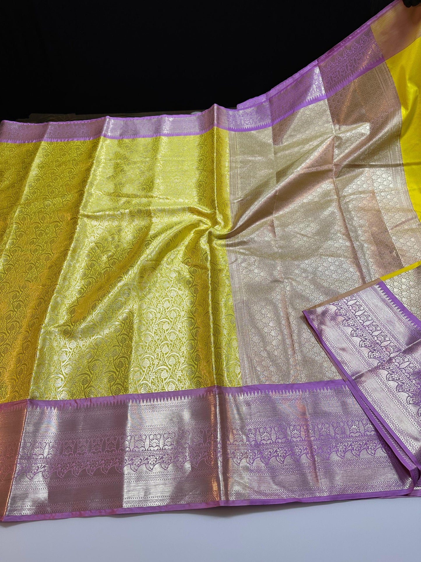 Semi Pure Kanjeevaram Soft Silk Saree