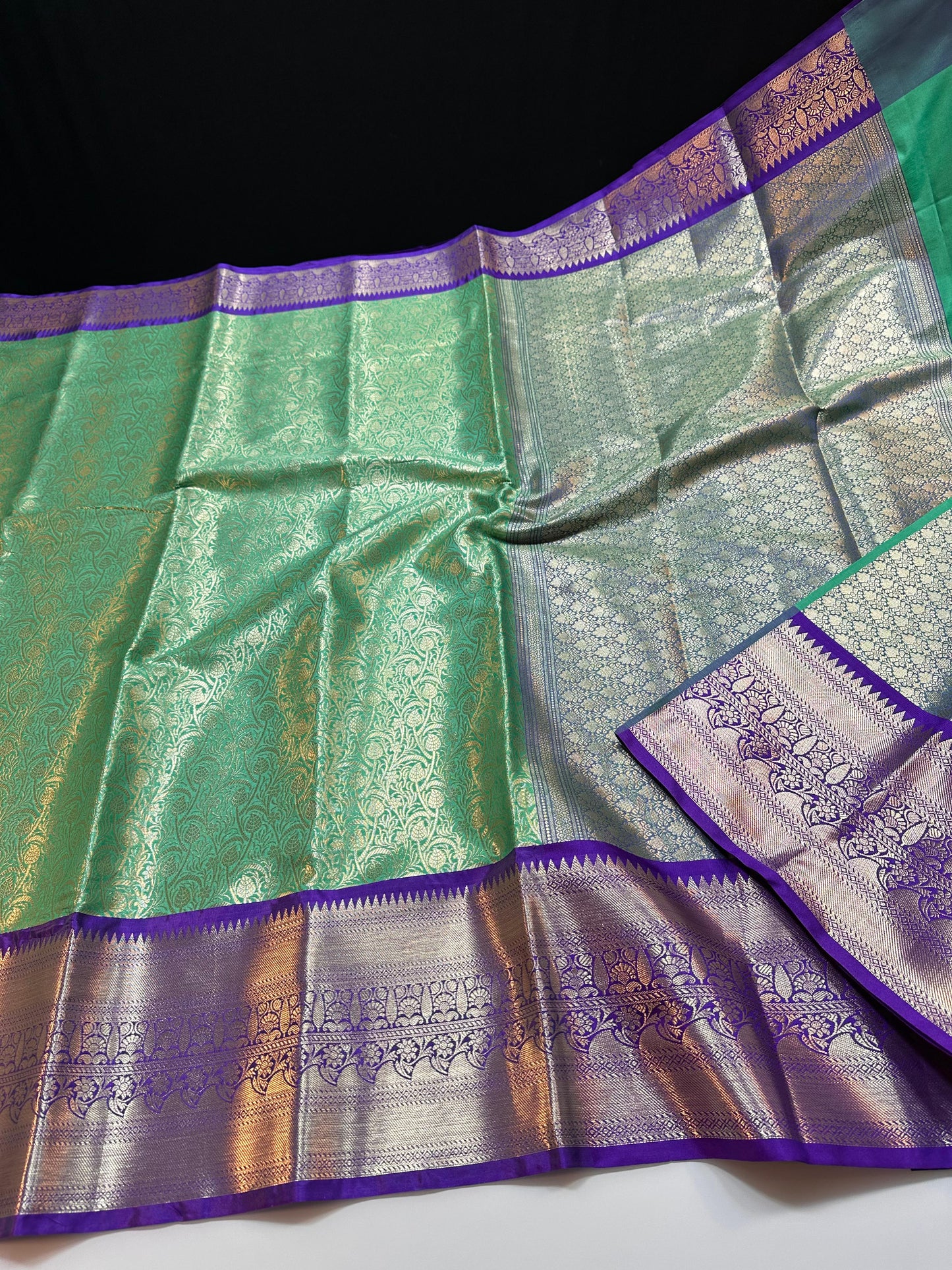 Semi Pure Kanjeevaram Soft Silk Saree