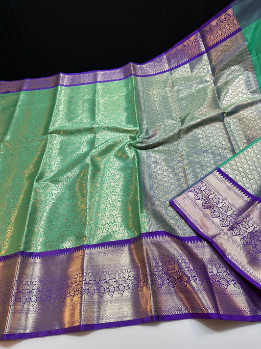 Semi Pure Kanjeevaram Soft Silk Saree
