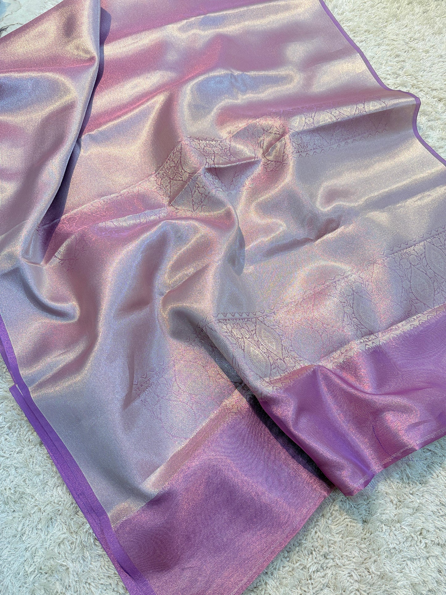 Jyotika Mam Inspired saree in new colour
Banarasi Tissue tanchui Soft Silk Saree