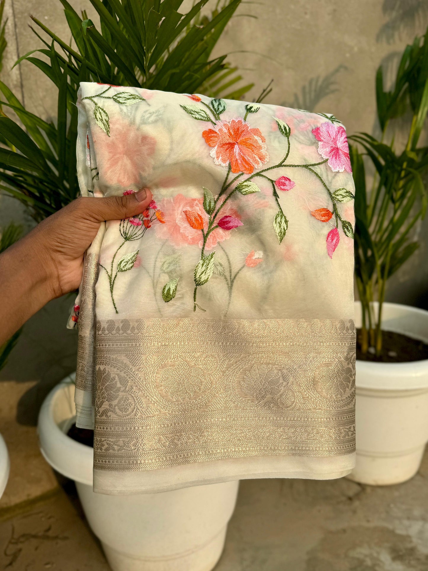 Banarasi Kora Organza