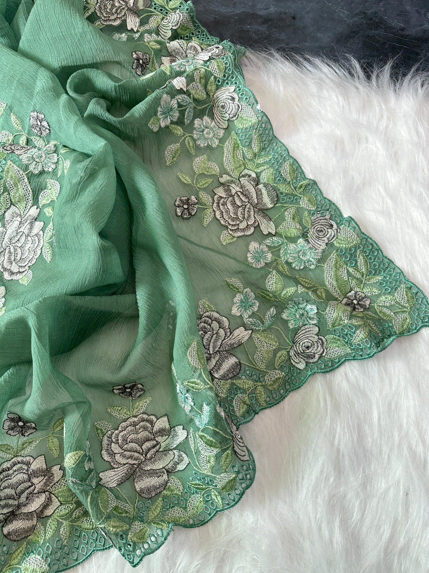 Chiffon Crushed Saree