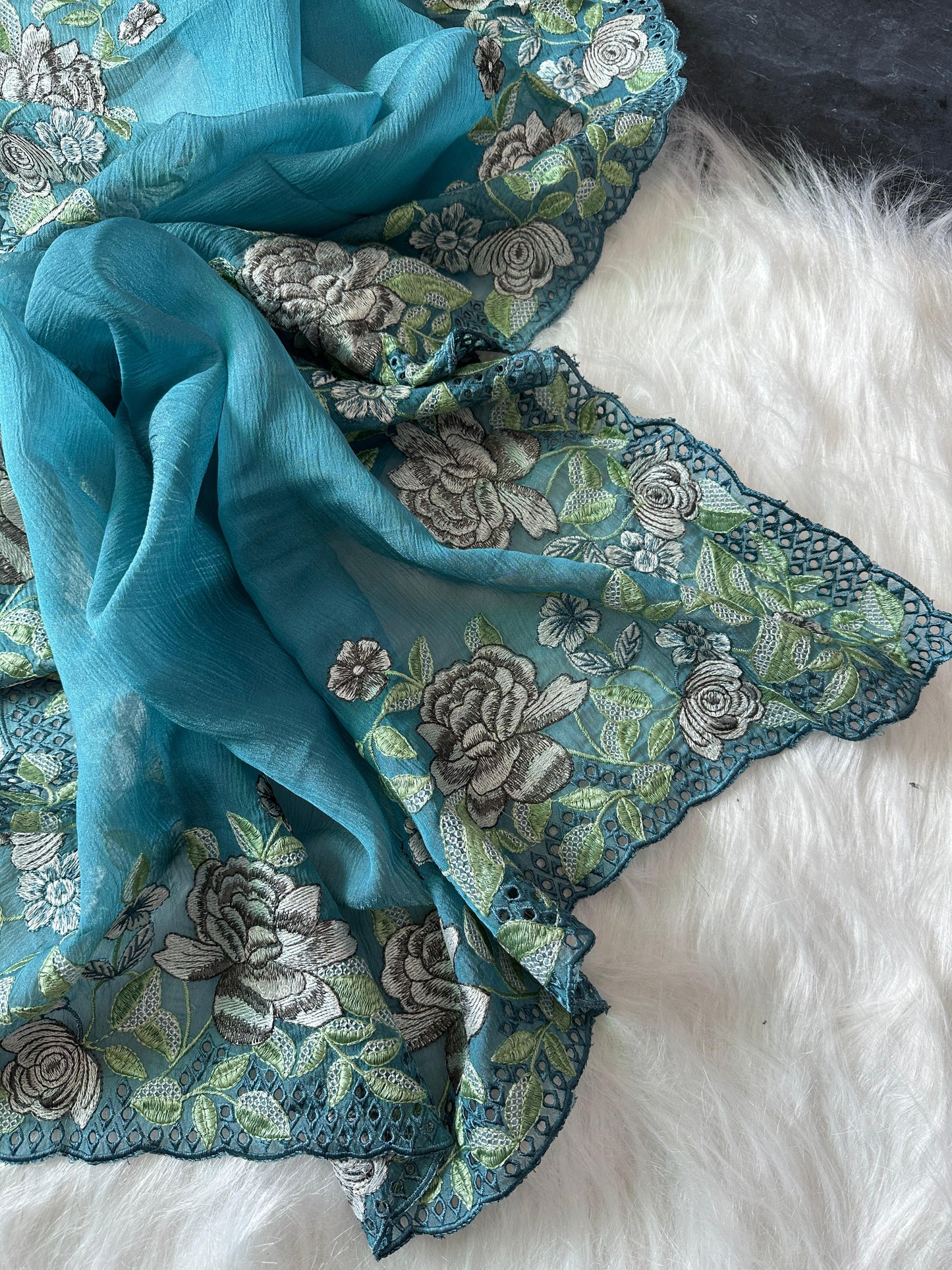 Chiffon Crushed Saree