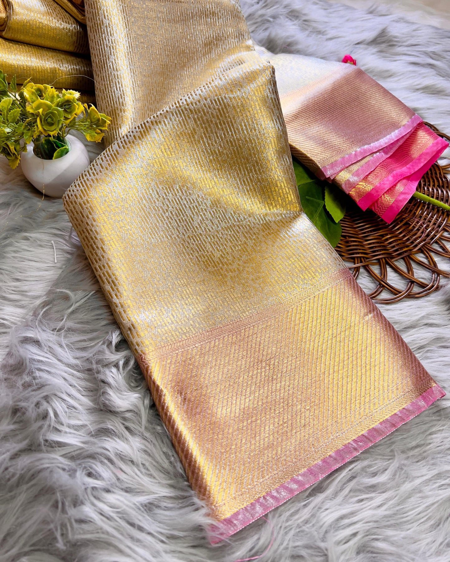 Golden Tissue Zari Saree