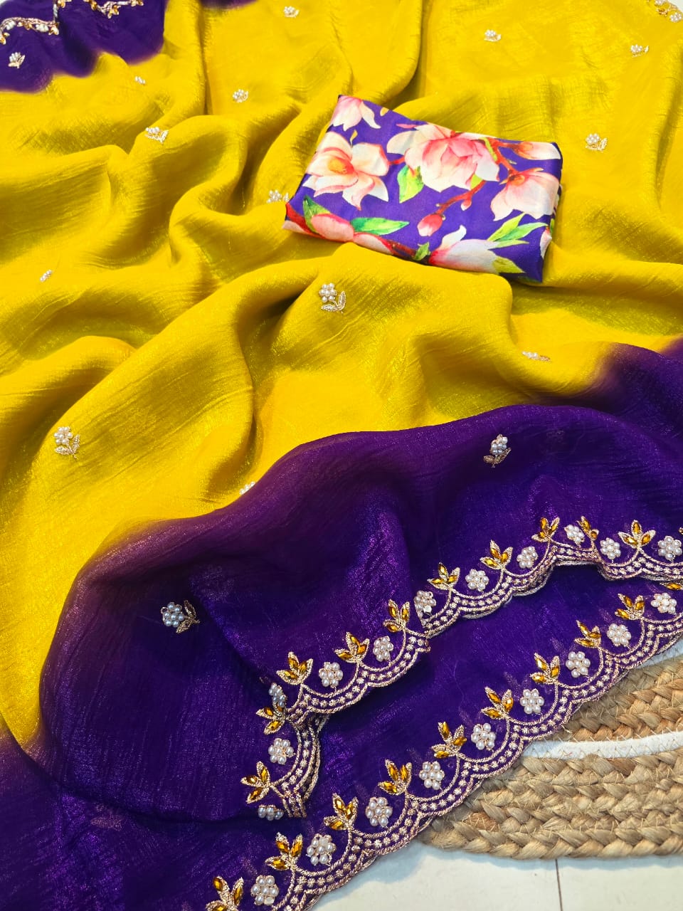 Crunchy Chiffon Saree